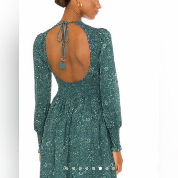 Madewell Crinkle Georgette Lucie Tie-Back Midi Dress in Woodland Floral - Picture 4 of 15